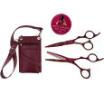 E-kwip Skill Set Kappersschaar 5.5 + Coupe 5.5 + Holster Bordeauxrood Left
