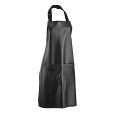 Schort Barber Apron Leather Look Zwart