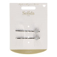 Solida Schuifspeldjes Bloem Zilver met Strass 2st.