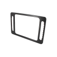 Miroir Noir Simple (Rectangle avec 2 poignées)