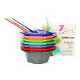 Verfbakjes Multi Color 7 Stuks incl Verfkwast 7 Stuks