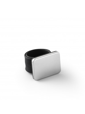 Magneet Armband Zwart met Rubberen Rand