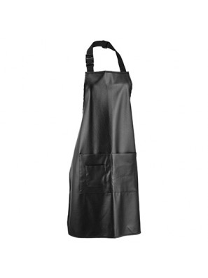 Schort Barber Apron Leather Look Zwart