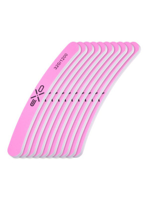 VoorNails EXO Limes à ongles Banane 320/1200 Grit 10pcs.