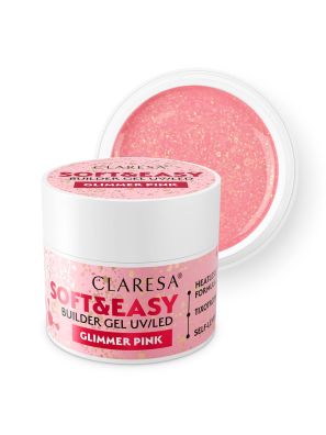 Claresa Keratine Soft & Easy Builder Gel Glimmer Pink 90gr.