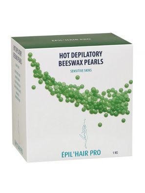 Sibel Epilation perles de cire d'abeille chaude 1kg. Peau sensible verte