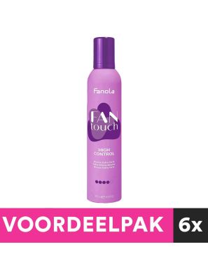 6 stuks Fanola Fantouch High Control Extra Strong Mousse 300ml Voordeelpakket