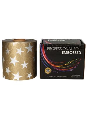 Folie Aluminium Rol Gold Star Embossed 12cmx100m 15MU