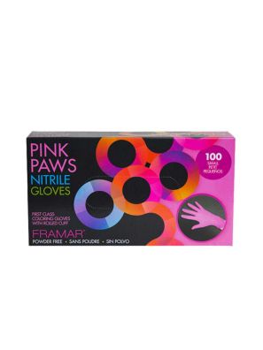 Framar Pink Paws Poedervrije Nitrile Handschoenen Maat Small 100st.
