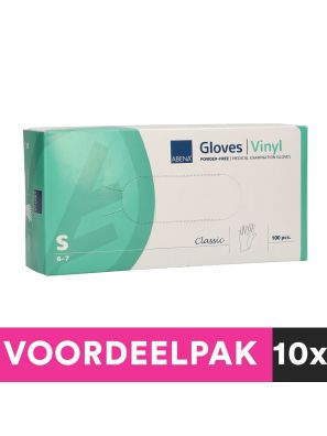 Abena Gants en vinyle non poudrés Taille petite 100 pièces Paquet économique