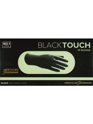 Hercules Gants non poudrés Black Touch Taille moyenne 10 pièces