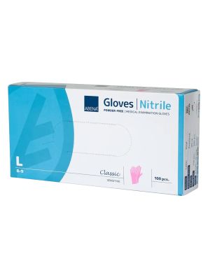 Abena Poedervrije Nitrile Handschoenen Maat Large 100 stuks Roze
