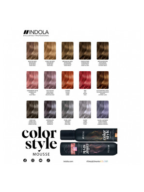Indola Color Style Mousse Kleurenkaart