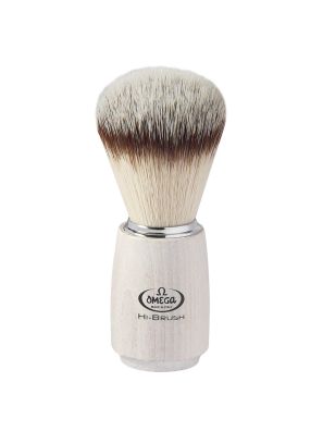 Omega Scheerkwast Hi-Brush Synthetisch Haar Met Dassenhaareffect Essenhouten Handvat 11,5cm