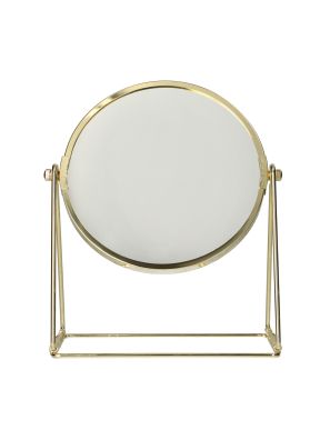 Miroir sur cadre piédestal or 22cm 3x grossissant