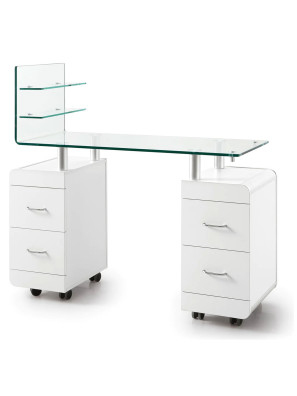 Sibel Manicuretafel Louise met Geïntegreerde Ladeblok Wit