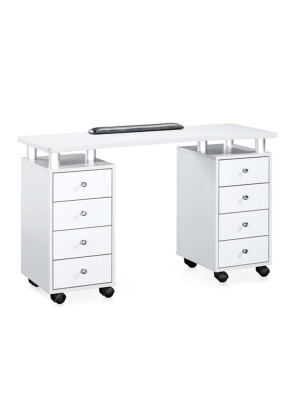 Sibel Manicuretafel Nailstation II Wit met 8 Lades