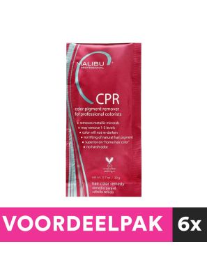 6 pièces Malibu C CPR Colour Pigment Remover Sachet 20gr. Pack avantage