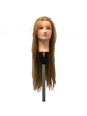 Beaux Cheveux Oefenkop Dames Sanne 100% Synthetisch haar Blond