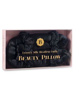 Beauty Pillow Luxury Silk Heatless Curls Black