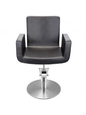 Sibel Kappersstoel Attractio Zwart met Ronde Voet