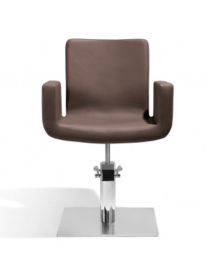 Sibel Kappersstoel Attractio Bruin met Vierkante Voet
