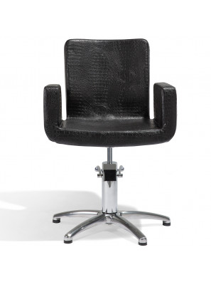 Sibel Kappersstoel Attractio Croco Zwart met 5 Stervoet