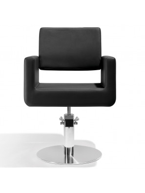 Fauteuil de coiffure Sibel Felicitas noir avec pied rond