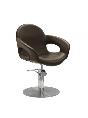 Sibel Kappersstoel Capricious Bruin met Ronde Voet