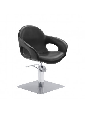 Sibel Kappersstoel Capricious Zwart met Vierkante Voet