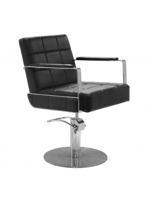 Sibel Kappersstoel Celestino Zwart met Ronde Voet