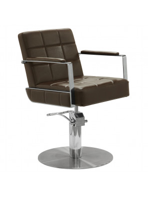 Sibel Kappersstoel Celestino Bruin met Ronde Voet