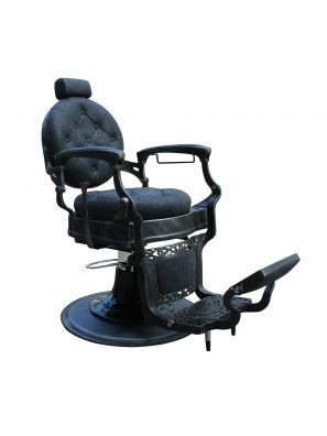 Barburys Malone Barberstoel Retro Zwart met Hydraulische Pomp