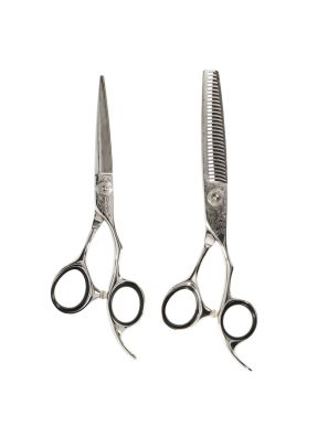 Kessaku Hairdressing Scissors Damascus Set 400 5.5 + 402 6.0 Effileer