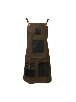 Verfschort Half Lang Bruin met zakken