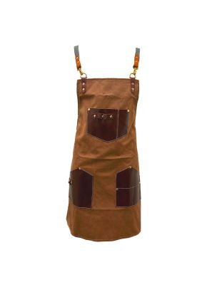 Tablier brun avec poches