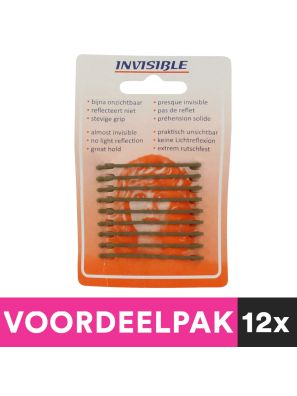 12 Stuks Invisible Schuifjes Newey Kaartje Blond Kort Voordeelpakket