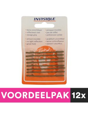 12 Stuks Invisible Schuifjes Newey Kaartje Blond Lang Voordeelpakket