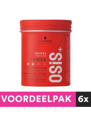 6 stuks Schwarzkopf Osis+ Thrill Elastic Fibre Gum 100ml Voordeelpakket