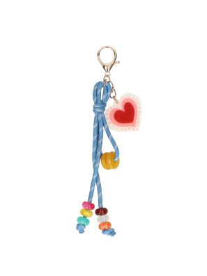 Bag Charm Blauw Met Hart