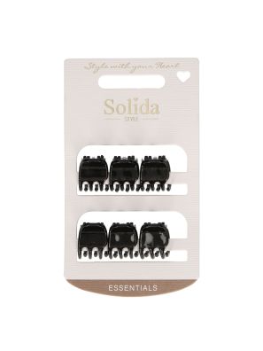 Solida Klemmetjes Zwart Medium 6st.