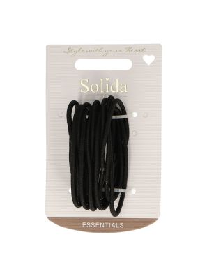 Elastiques Solida Noirs Fins Moyens 12pcs.