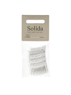 Solida Slide Pin Transparent Plastic 4.5cm 12pcs.