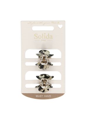 Solida Clips Gevlekt Zwart 2st.