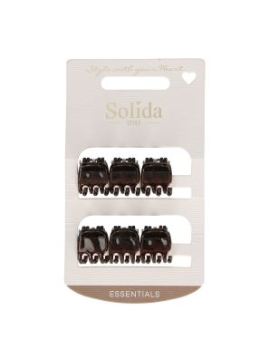 Solida Klemmetjes Bruin Medium 6st.