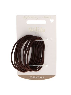 Solida Elastiekjes Bruin Dun Middel 12st.