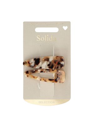 Solida Clips Gevlekt Bruin 2st.