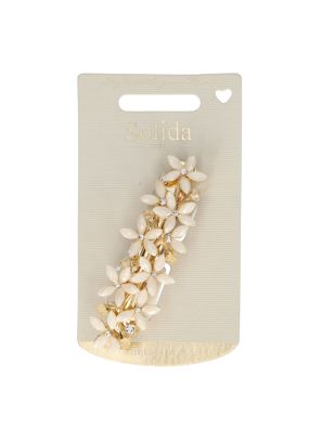 Solida Speld met Bloemen Wit Goud