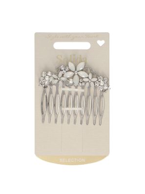 Solida Insteekkam Zilver met Bloemen