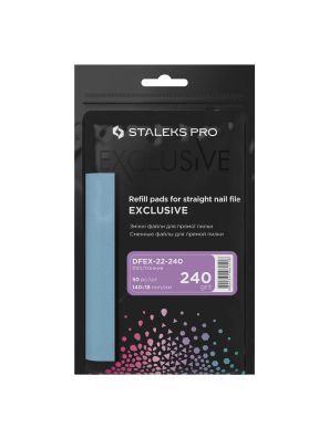 Staleks Pro Adhesive File Refill Exclusive 22/240 Grit Straight 50pcs.